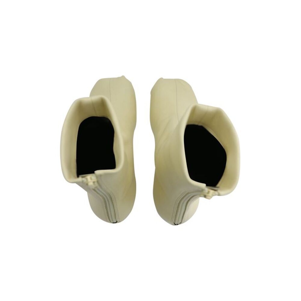 Khaite Normandy Boots in Cream Leather - Picture 4 of 7